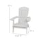 Flash Furniture White Folding Adirondack Chairs-Blue Cushions, 2PK 2-JJ-C14505-CSNBL-WH-GG - alternate 8